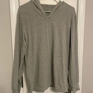 Men’s Gray Long Sleeve T-shirt with hood